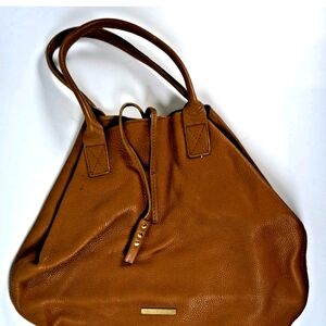 Armani Exchange Tan Leather Tote